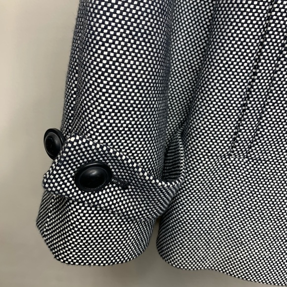 TALBOTS Black & White Check One Button Jacket 8 - Picture 6 of 8